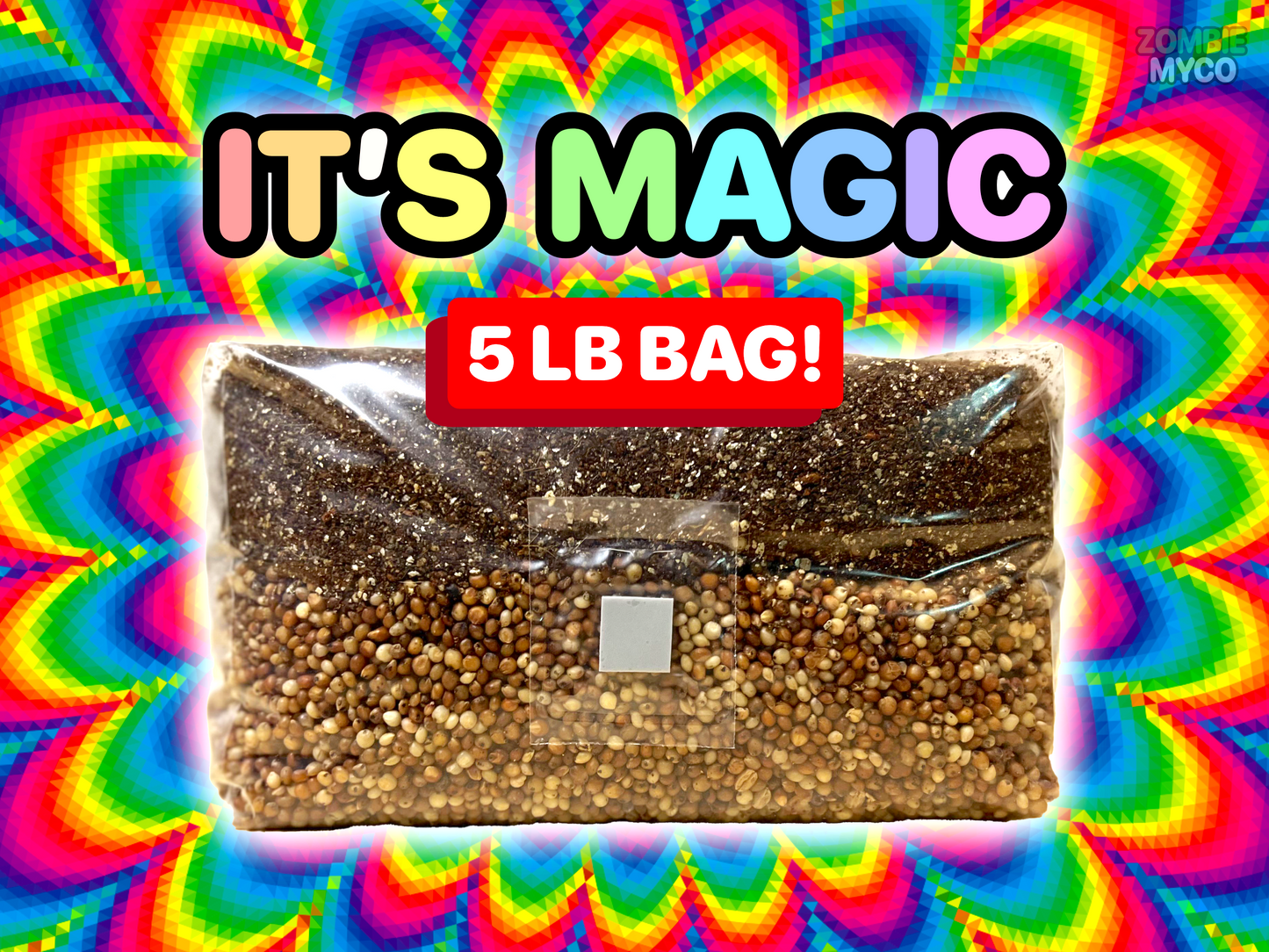 It's Magic™ | 6lb Jumbo Size | Mushroom Grow Bag | All In One Mushroom Grow Kit (6lb)
